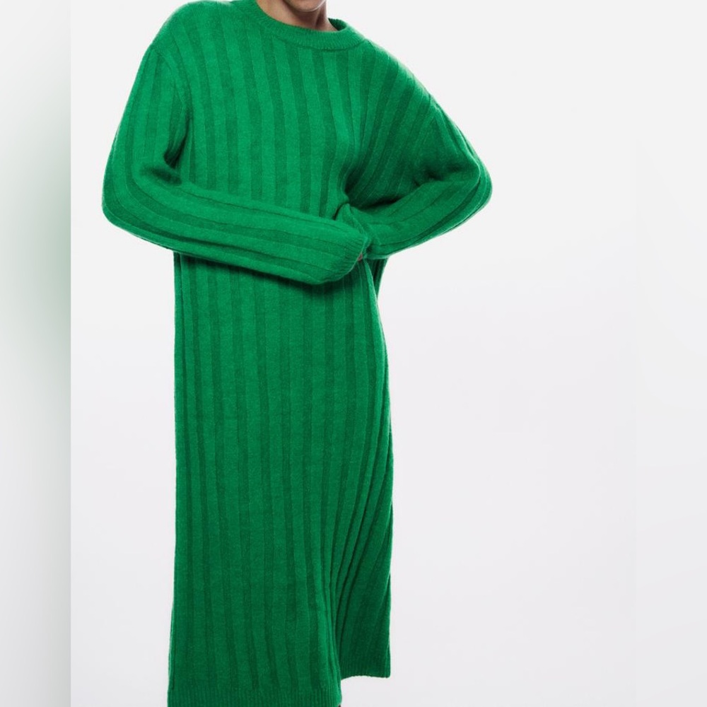 Zara Green Sweater Dress